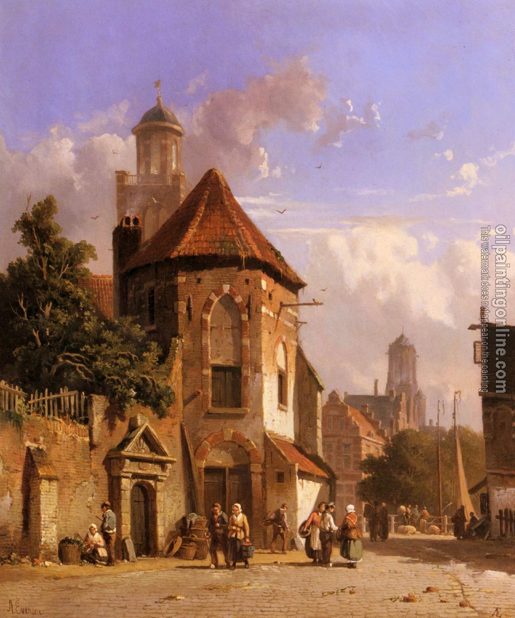 Eversen, Adrianus - View Of A Dutch Street